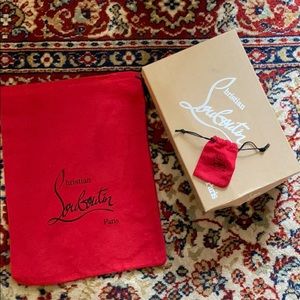 Christian Louboutin high heel shoe box.